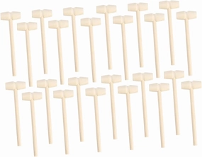 DECHOUS Mini Hammers 24pcs Wooden Hammers Educational Toys for Boys and Girls for Adults