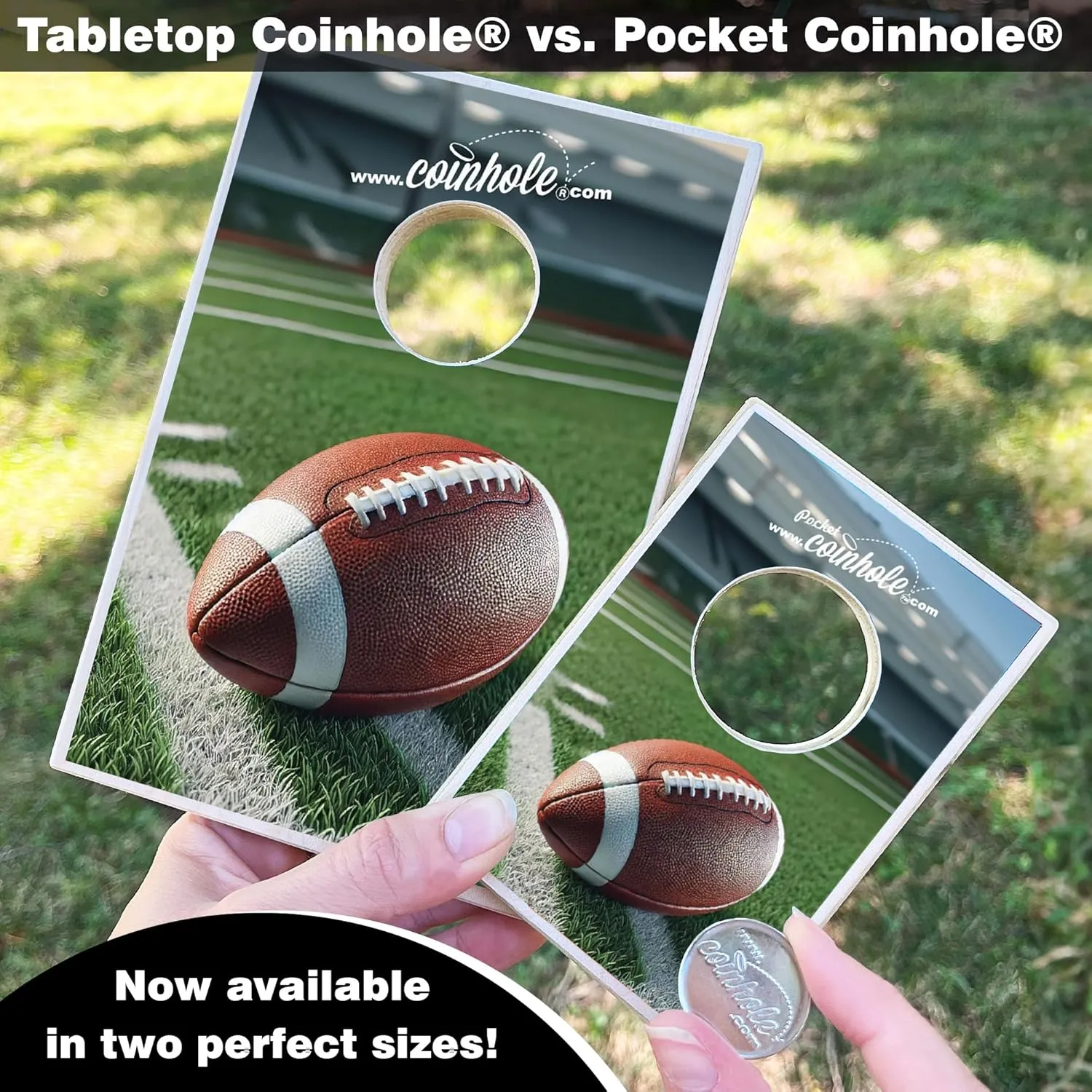 Desktop Coin Bouncing Party Set | Tabletop Cornhole Board | Small Travel Game Includes Coins