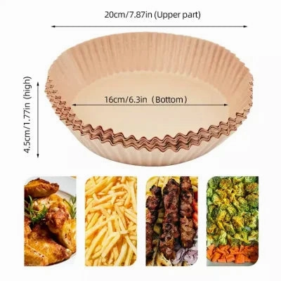 Disposable Air Fryer Paper Liners, Waterproof, Oilproof