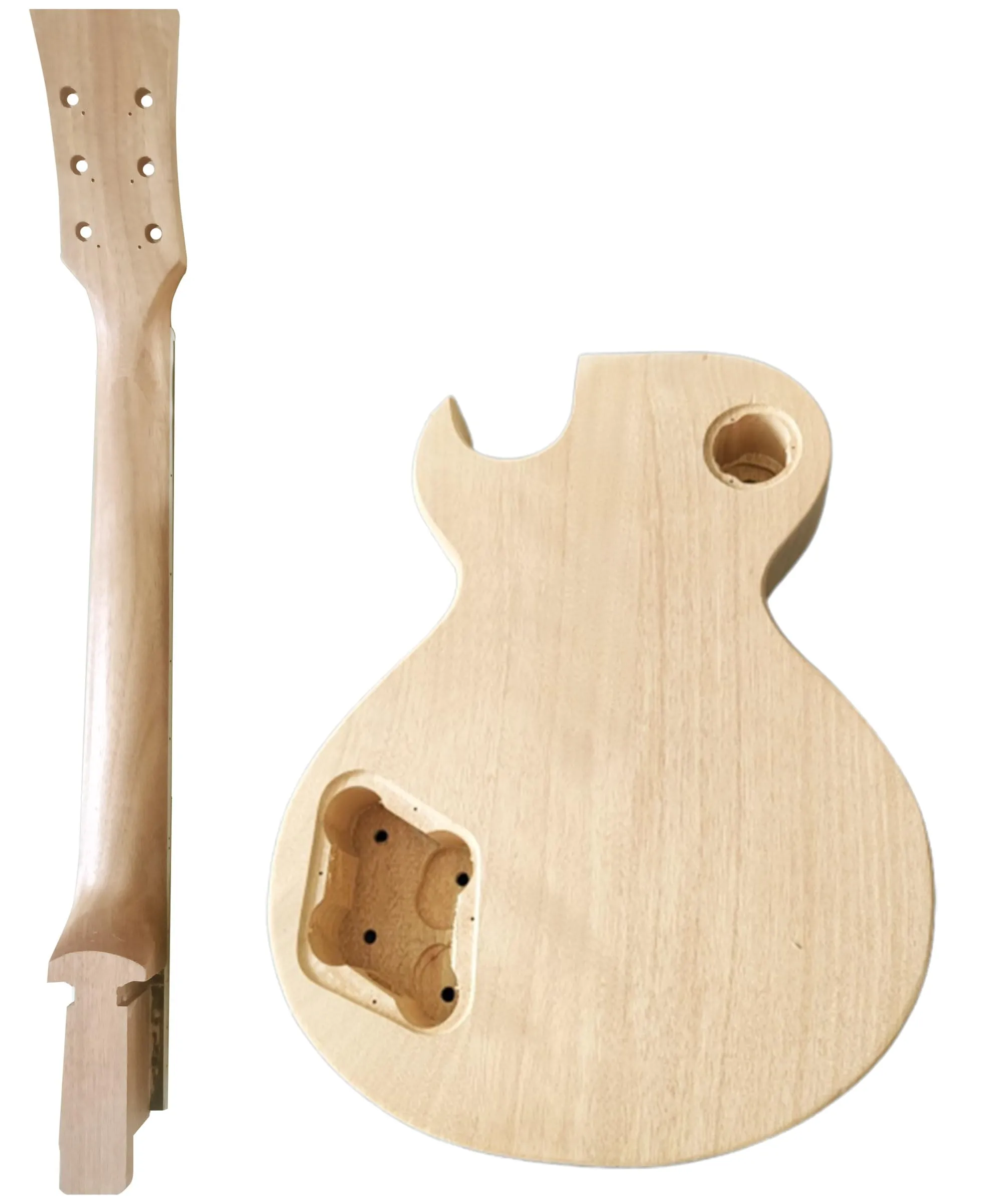 DIY Single Cut Electric Guitar Kits with Mahogany Body and Neck - Rosewood Fingerboard and All Components Included