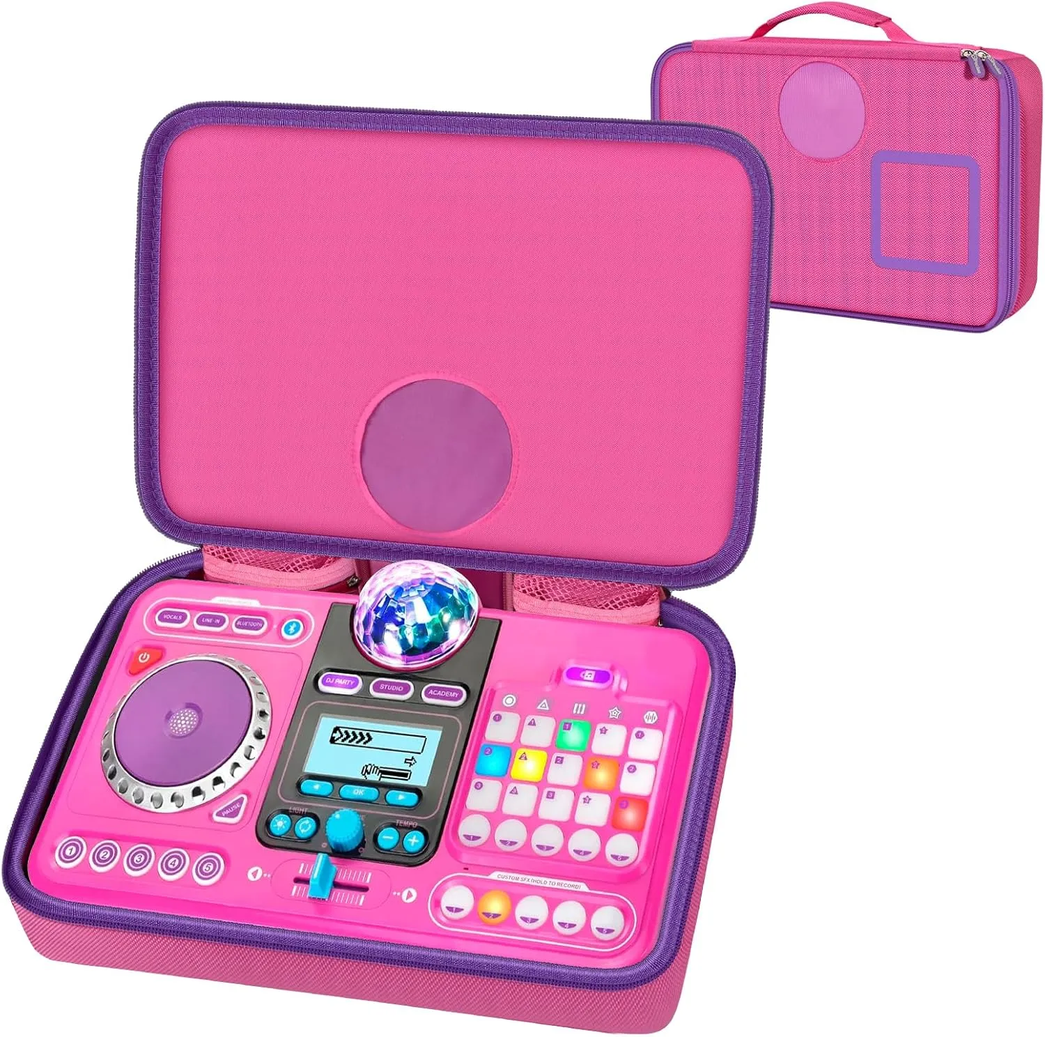 DJ Mixer Bag for VTech KidiStar DJ Mixer, Kidi DJ Mix, (Not Included Kids Music Toy DJ Mixer) - Case Only (Pink)