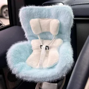 Doll Car Seat Air Vent Clip, Car Seat for Doll with Air Vent Clip, Cute Safety Carseat with Soft Cushion, Cars Air Vent Decoration & Displaying Doll Accessories(Blue)
