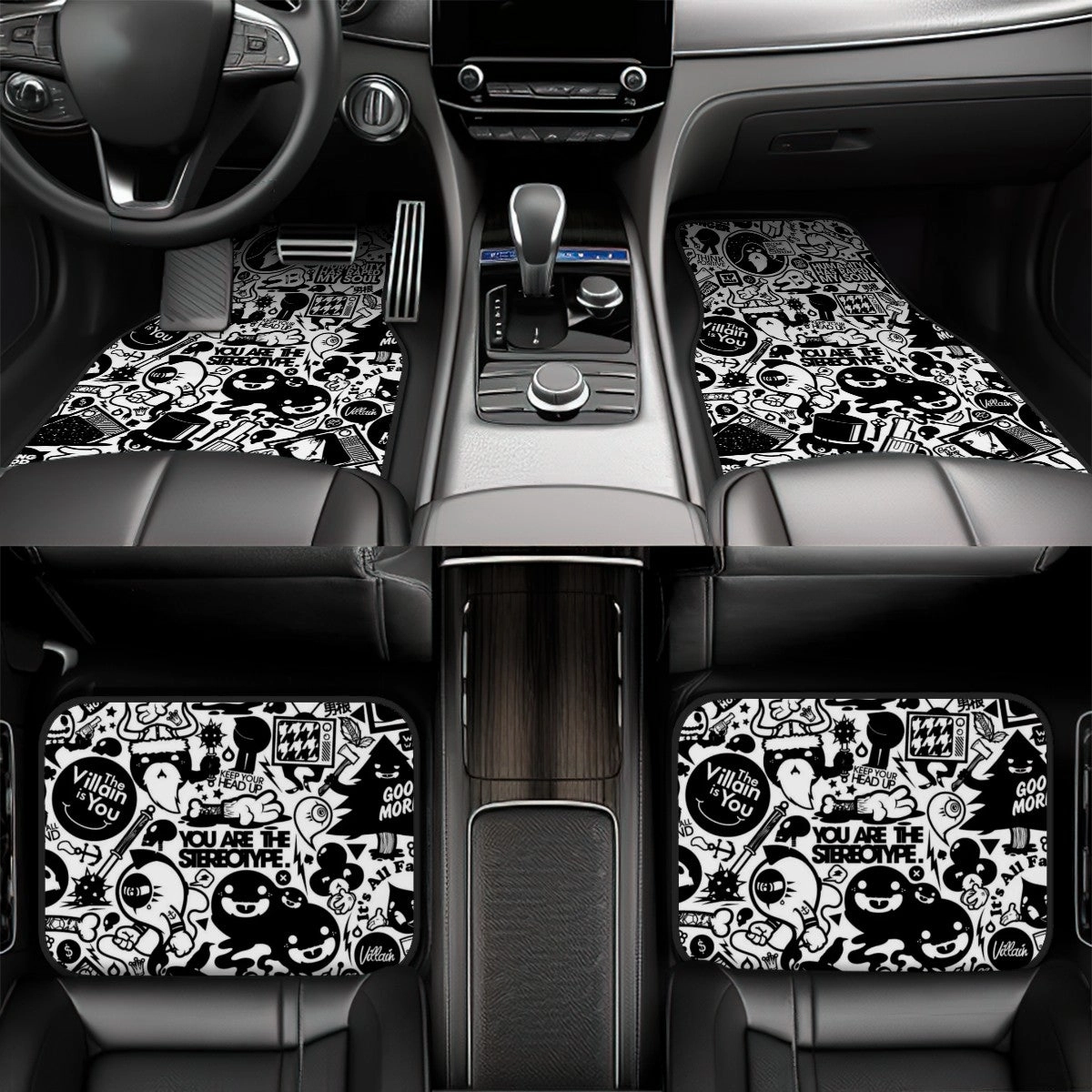 Doodle Collage Automotive Floor Mats