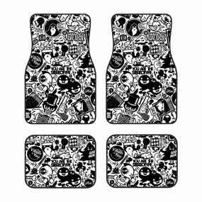 Doodle Collage Automotive Floor Mats