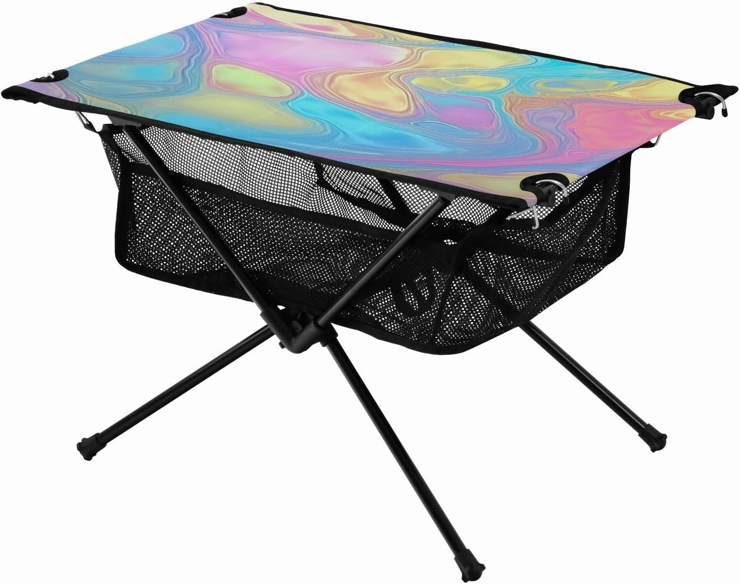 Dreamy Textures Portable Folding Camping Table, Compact Lightweight Beach Table with Carrying Bag for Outdoor Picnics, BBQs, Camp
