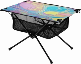 Dreamy Textures Portable Folding Camping Table, Compact Lightweight Beach Table with Carrying Bag for Outdoor Picnics, BBQs, Camp