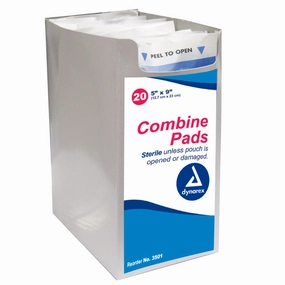 Dynarex 3501 5" x 9" ABD Combine Pad