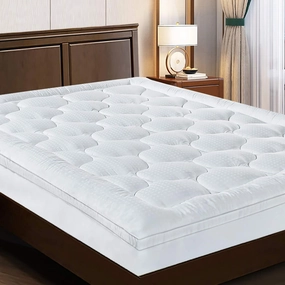 EASELAND Queen Size Mattress Topper Pillow Top Mattress Cover Quilted Fitted Mattress Protector Cotton Top 8-21" Deep Pocket Extra Thick Mattress Pad (60x80 Inches, White)