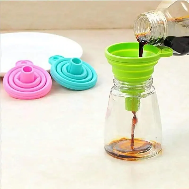 Easy Pour Collapsible Silicone Kitchen Funnel