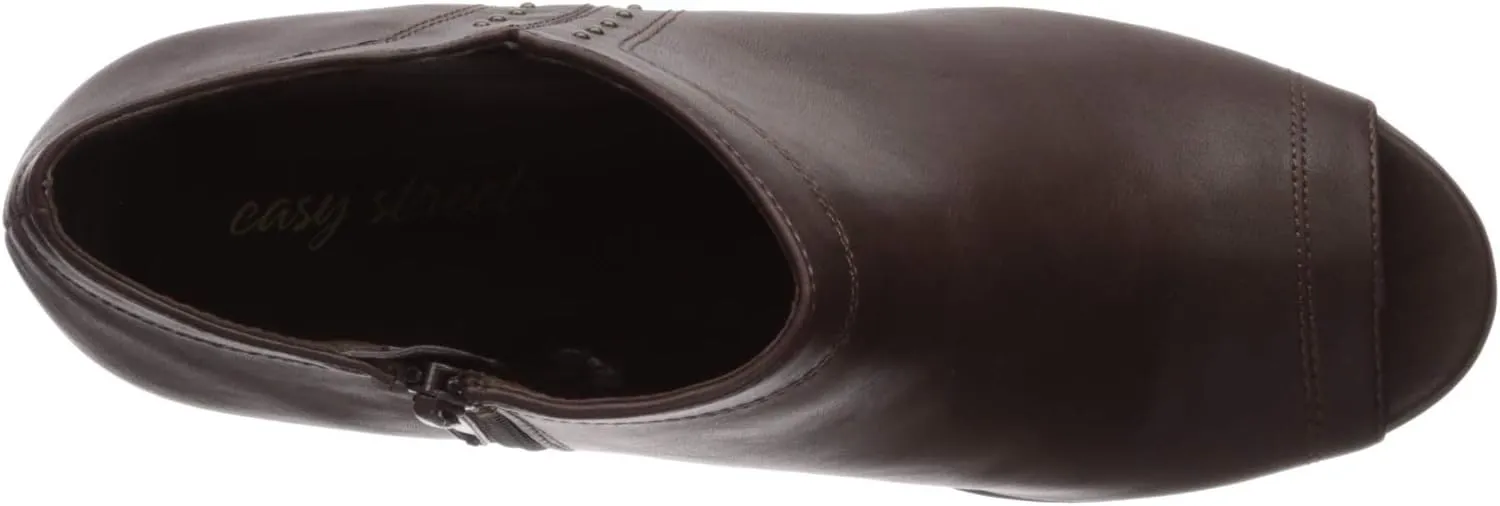 Easy Street Women's Voyage Open Toe Bootie with Mini Studs Ankle Boot