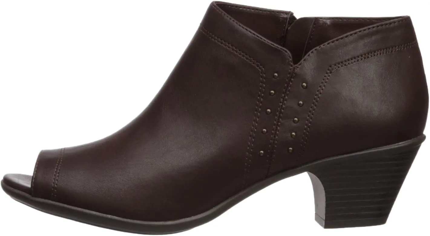 Easy Street Women's Voyage Open Toe Bootie with Mini Studs Ankle Boot