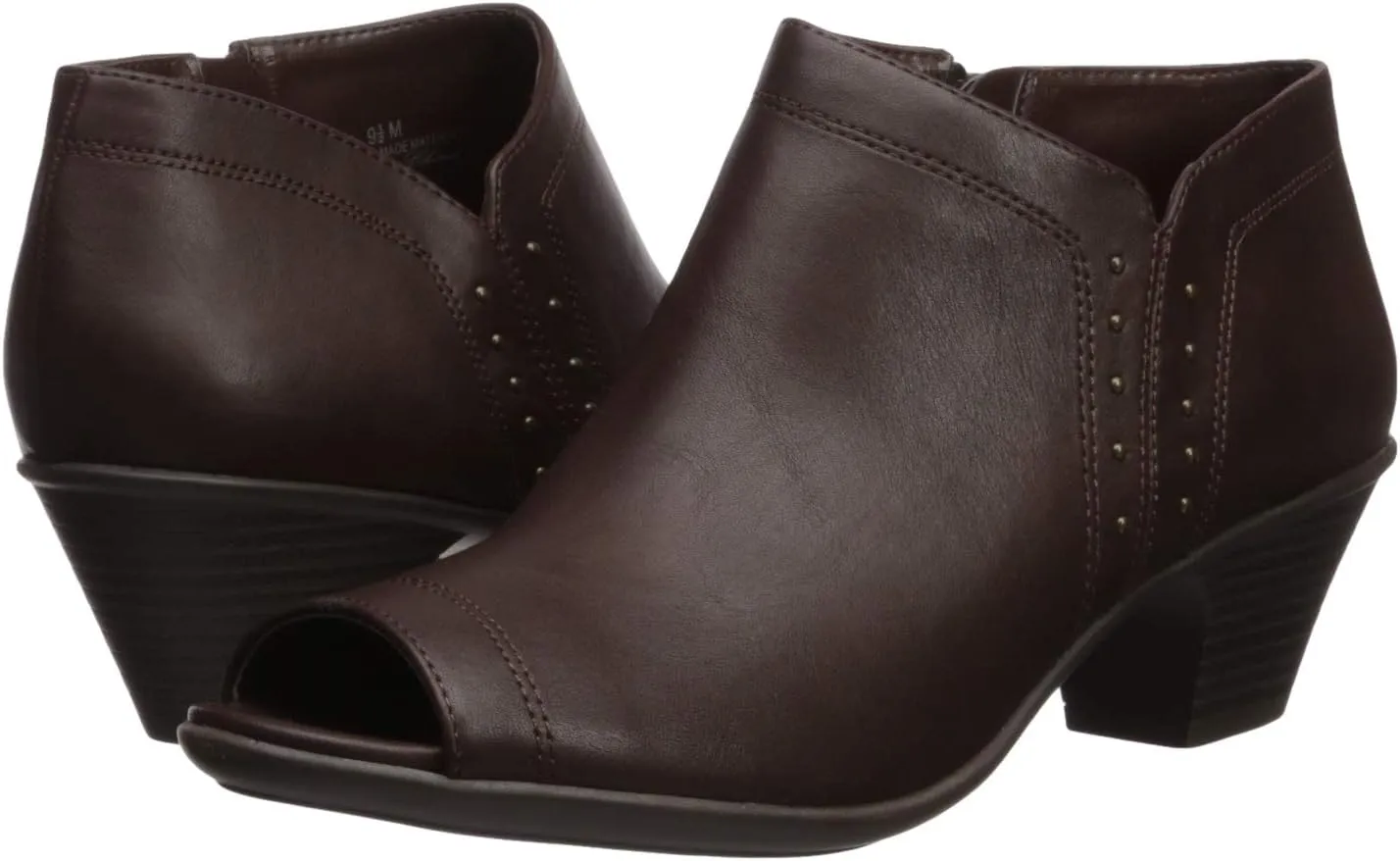 Easy Street Women's Voyage Open Toe Bootie with Mini Studs Ankle Boot