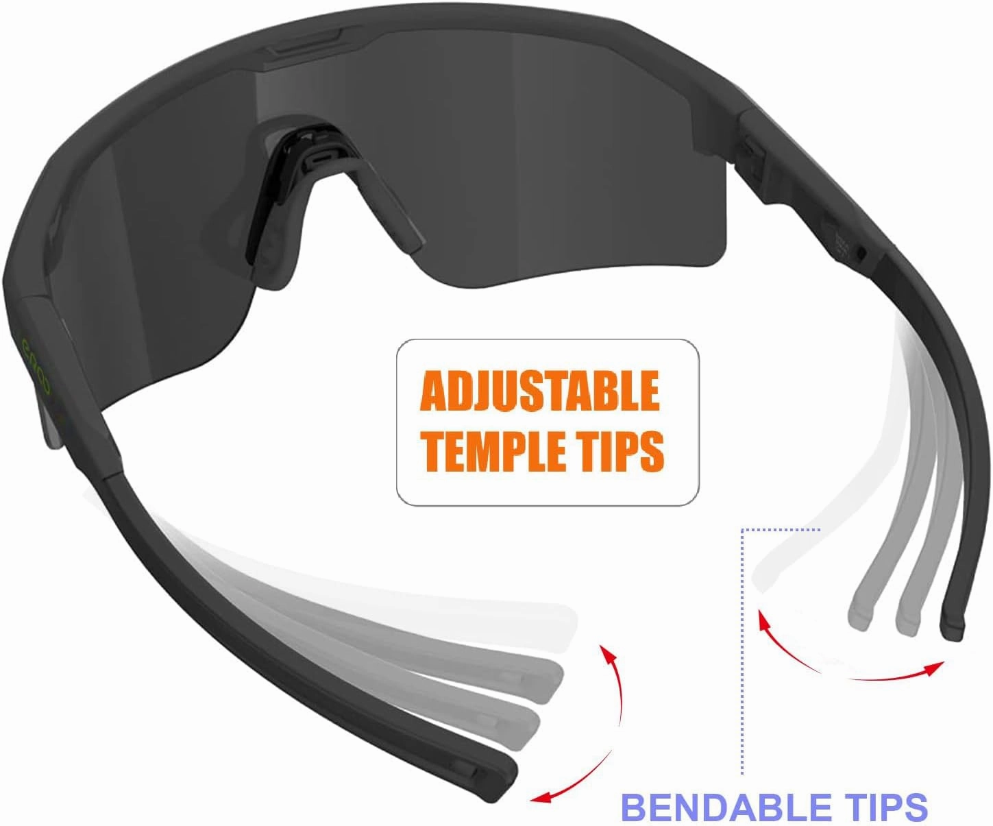 Eazyrun Polarized Small Sports Sunglasses for Youth Women, Baseball Softball Cycling Running Pickleball