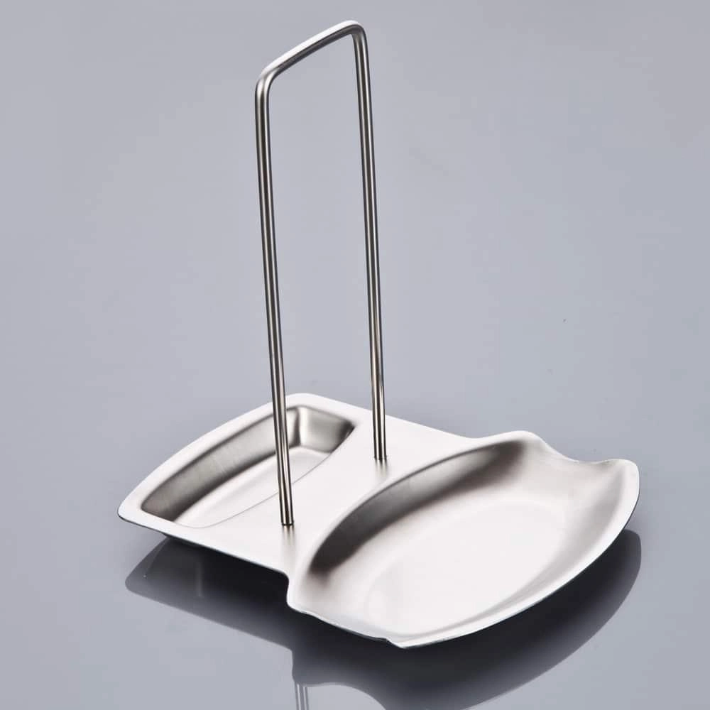 Eco-Friendly Stainless Steel Cooking Spoon and Pan Lid Rack