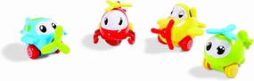 Edushape Ed 826139/4 Set of 4 Mini Friction Helicopters (Under Film) Multi-Coloured and Assorted Colours