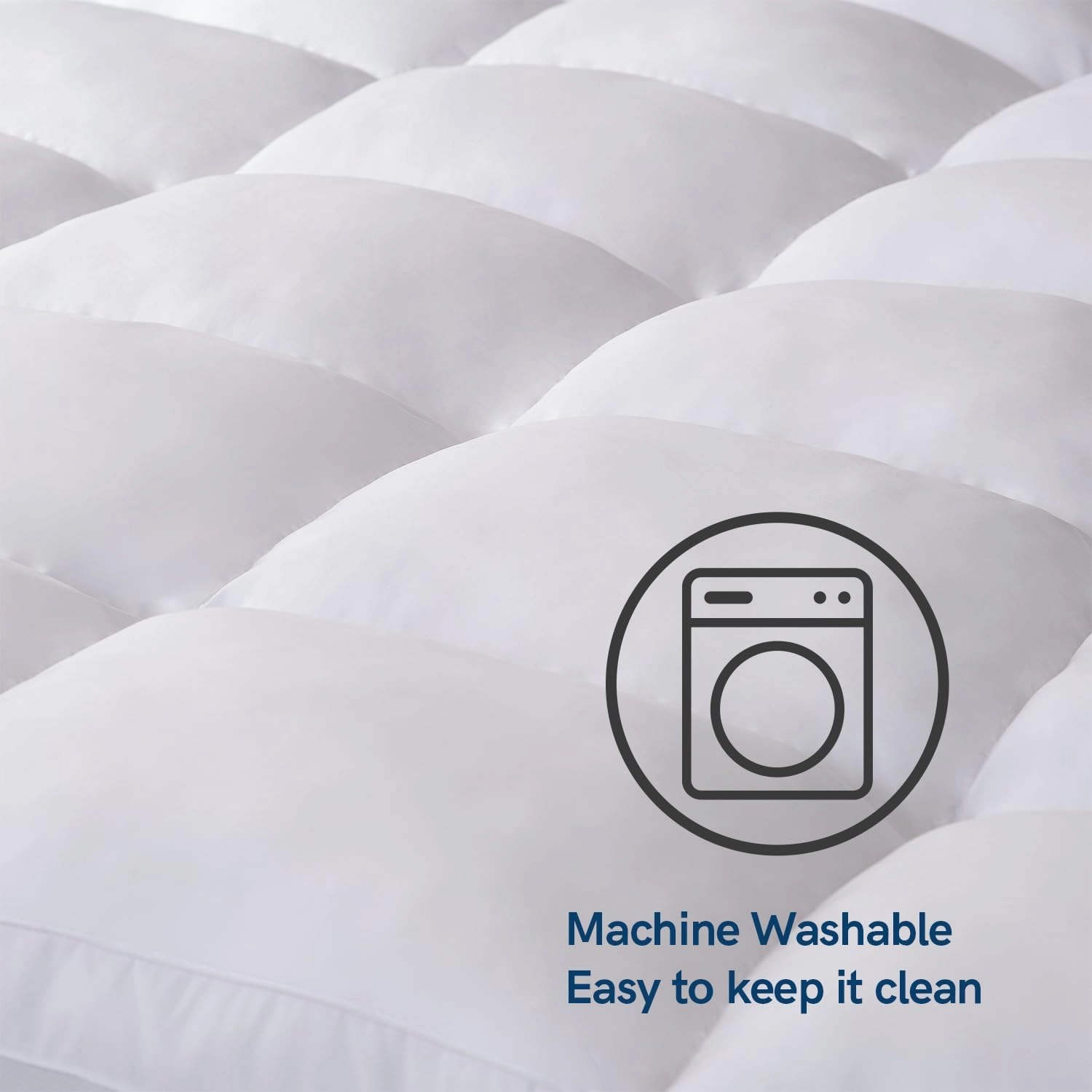 ELEMUSE King Mattress Topper for Back Pain, Extra Thick Mattress Pad Cover, Plush Soft Pillowtop with Elastic Deep Pocket, Overfilled Down Alternative Filling