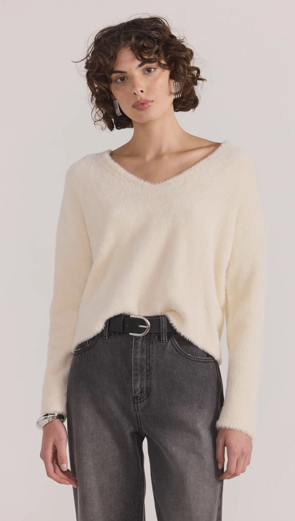Ember Fluffy Knit Cream