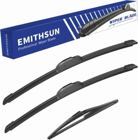 EMITHSUN® Windshield Wiper Blades Replacement for Nissan Rogue 2014-2023/Nissan Pathfinder 2013-2021,That Meet OEM Quality Front Rear Wipers Blade Set for My Car -26" 17" 12"(Set of 3)