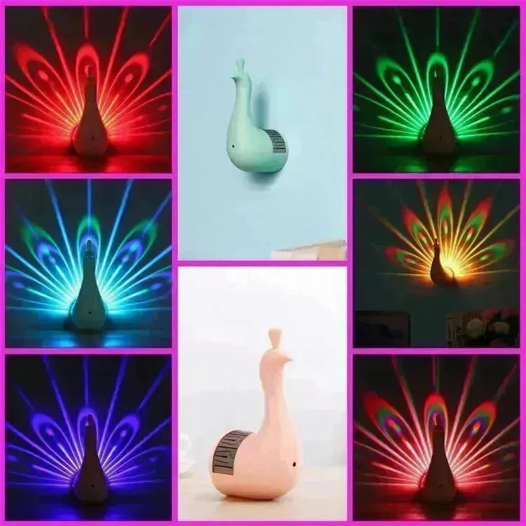 Enchanting Peacock Projection Lamp