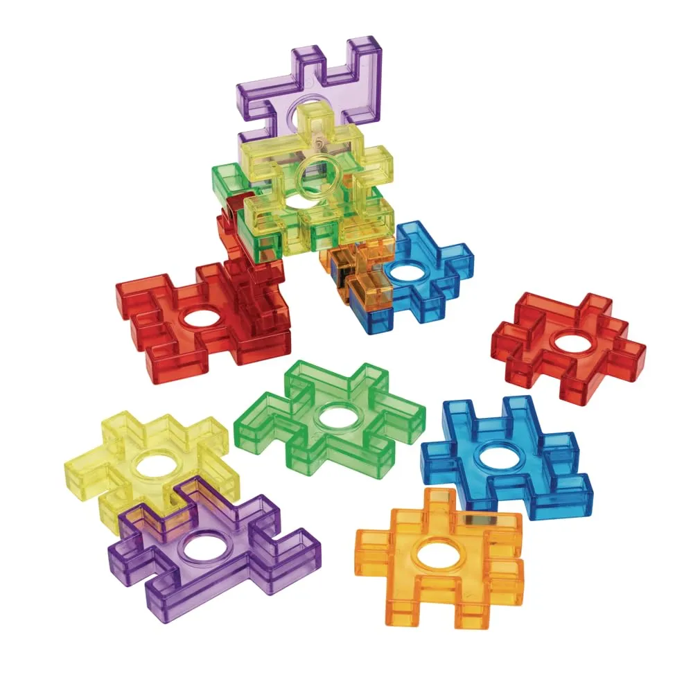 Excellerations Translucent Waffle Blocks - 72 Pieces