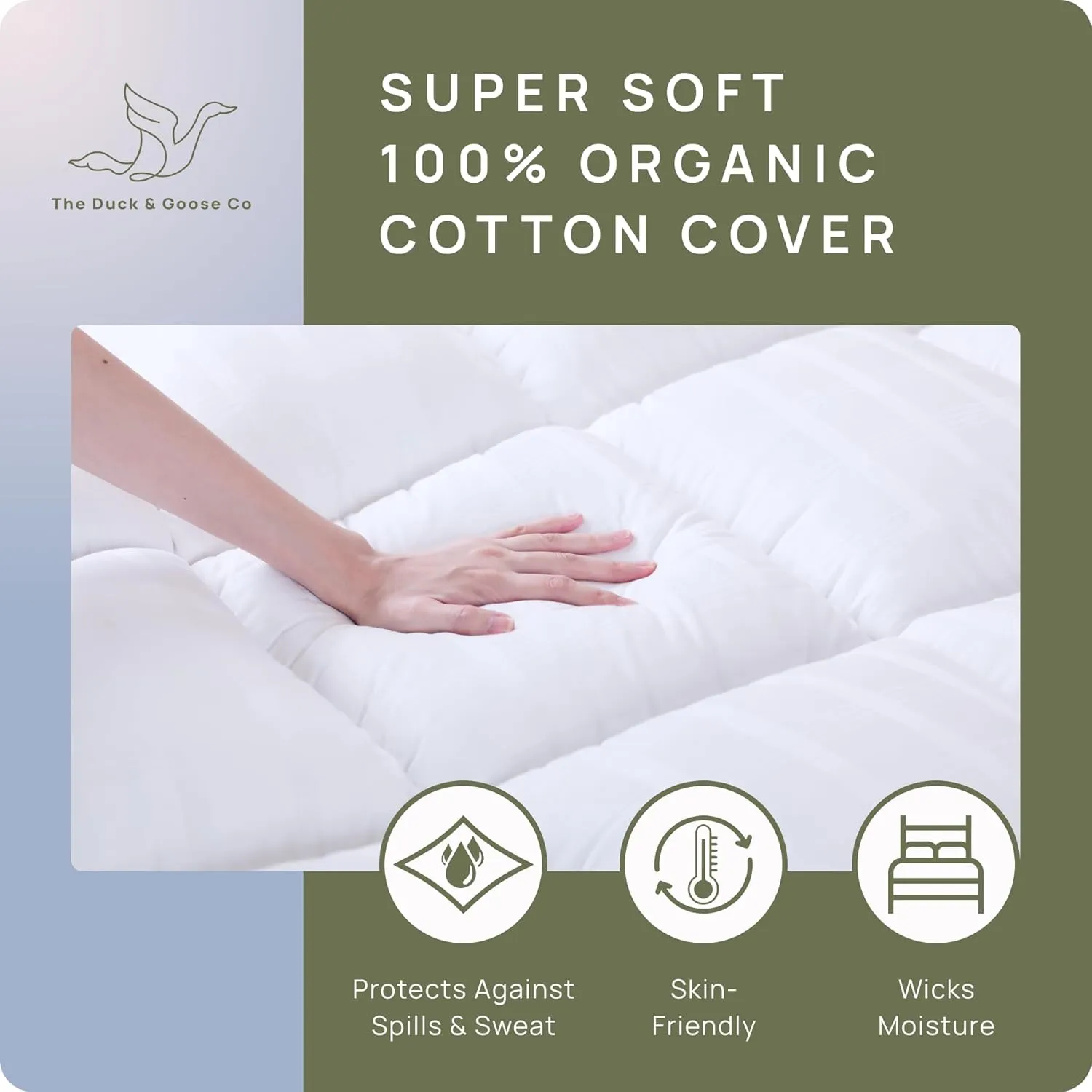 Extra Thick Pillow Top 3 Inch Mattress Topper Queen Size for Firm Mattress, Cooling Fluffy Cotton Hotel Mattress Bed Topper for Cloud Like Sleep & Back Pain, Plush Soft Pad, Fit to 6”-22” Mattress