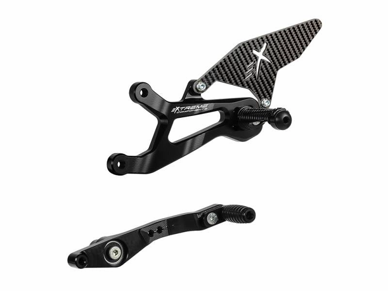 Extreme Components Rearset BMW S1000RR 15-19 STD/GP black w carbon