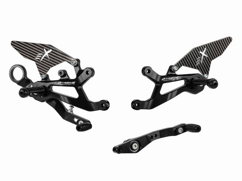 Extreme Components Rearset BMW S1000RR 15-19 STD/GP black w carbon