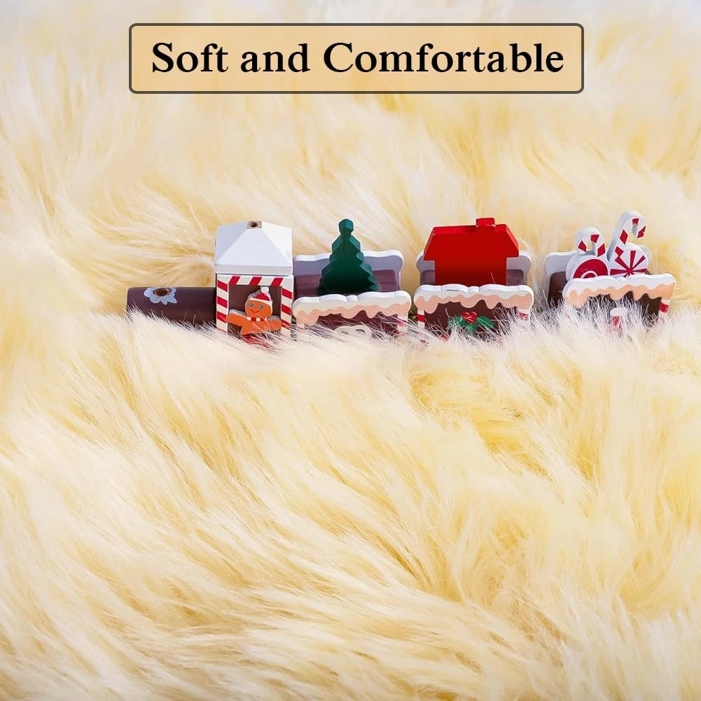 Faux Fur Sheepskin Square Chair Cover Seat Cushion Pad, 24"*24" Luxurious Wool Area Rugs Fluffy Floor Mat for Living Sofa, Photographing Background Office Home Decor Carpet (Dark Grey)
