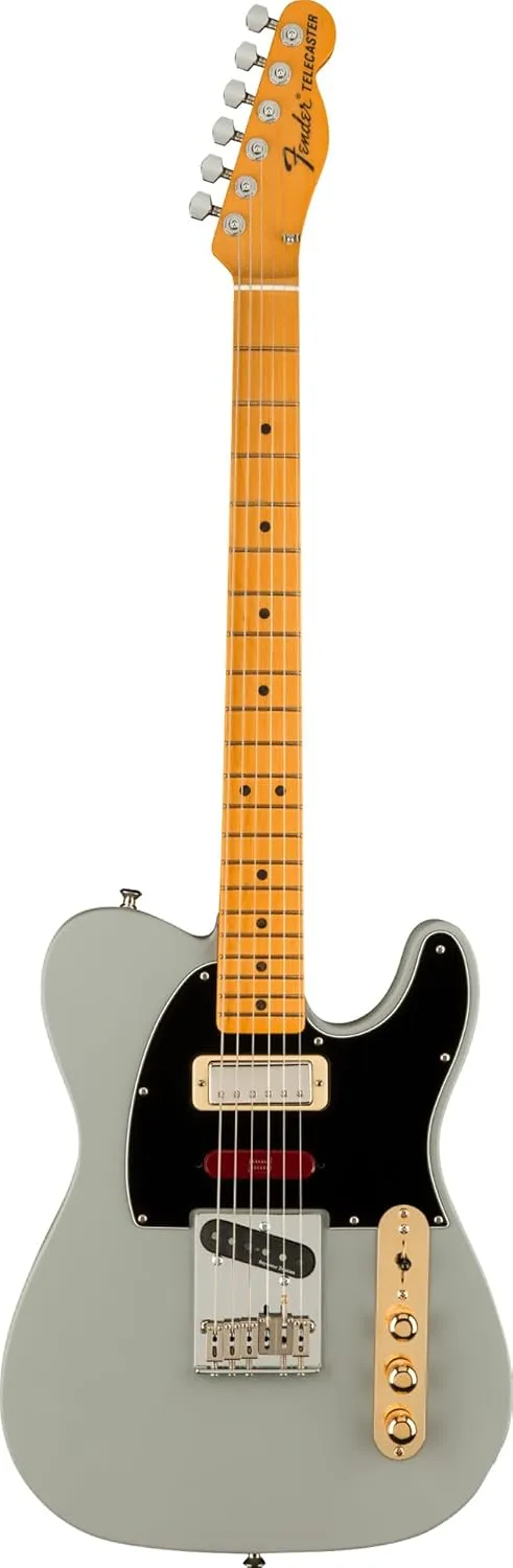 Fender Brent Mason Telecaster - Primer Gray Bundle with Deluxe Black Hard Case, Cable, Strap and Guitar Cleaning Kit