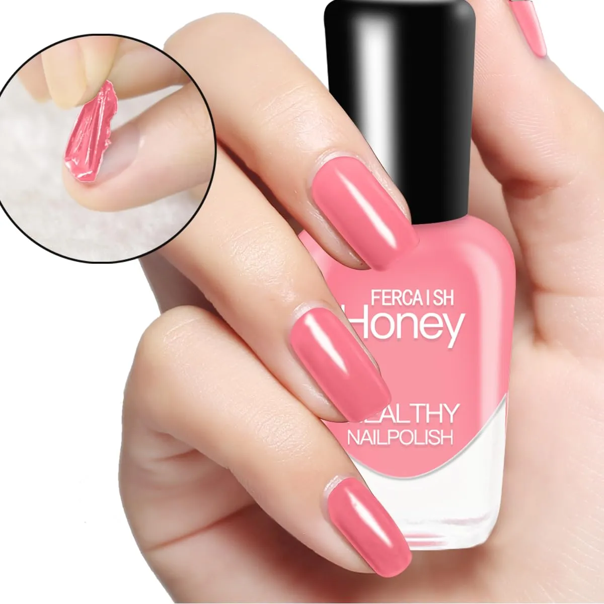 FERCAISH 20 Bottles Non Toxic Nail Polish Set, Eco-Friendly Easy Peel Off and Quick Dry Water Based Nail Polish for Women, Teens, Kids