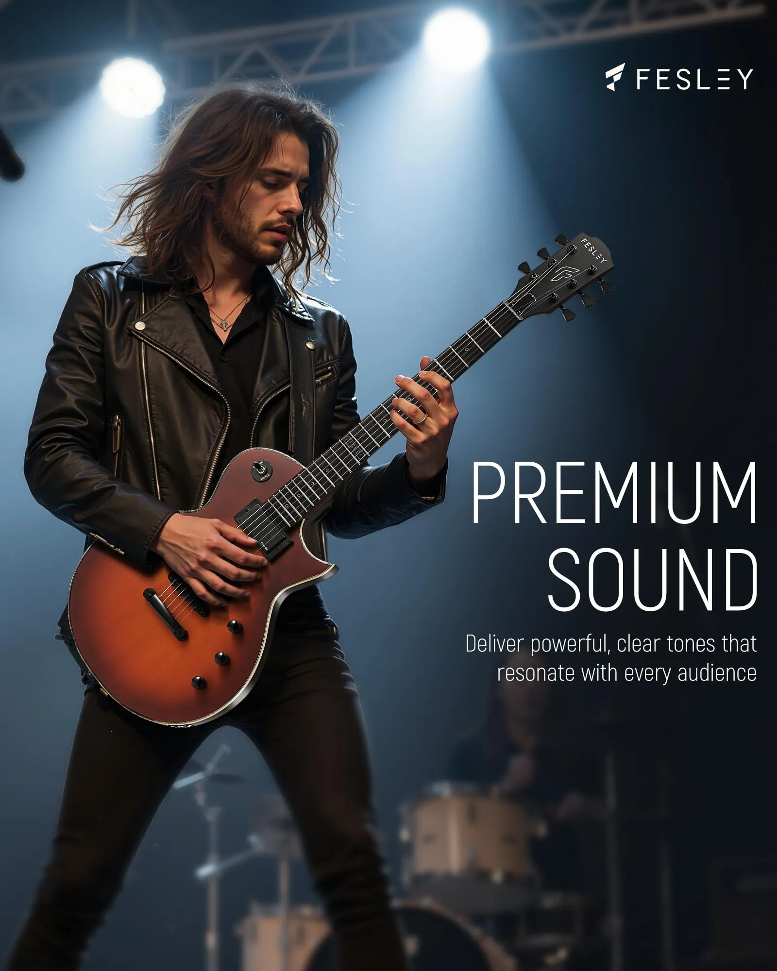 Fesley 39" LP Electric Guitar Kit:Full Size Solid Body Electric Guitars for Beginners with Humbucker Pickups,Poplar Body,Mahogany Neck,22 Frets,6 String Guitar with Gig Bag,Cable,FLP350,Matte,Sunburst
