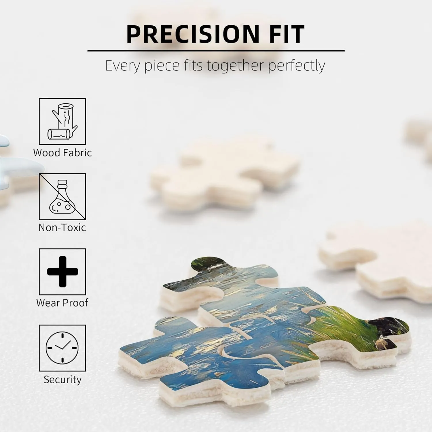 Fishing Enthusiast, 500 pcs challenging Wooden Puzzles, Modern Art in Oil Painting Style, Suitable for Holiday Entertainment Games, can be Given to Friends, Couples, and Family