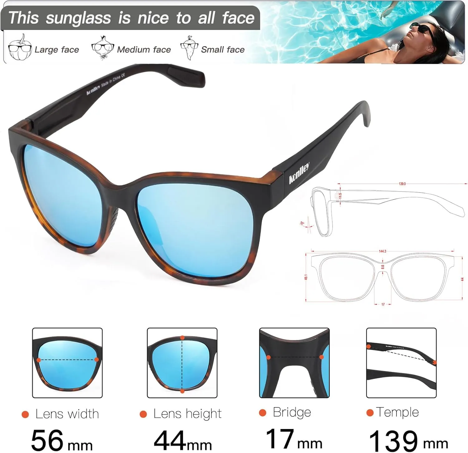 Floating Polarized Sunglasses, Water Sports Sunglasses for Men and Women