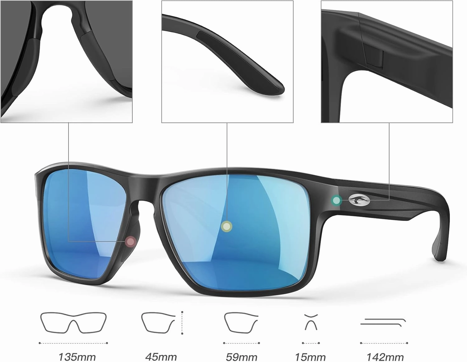 Floating Polarized Sunglasses, Water Sports Sunglasses for Men and Women