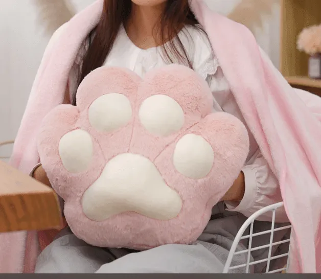 Fluffy Bear Paw Hand Warmer - Cozy Plush Heating Pad