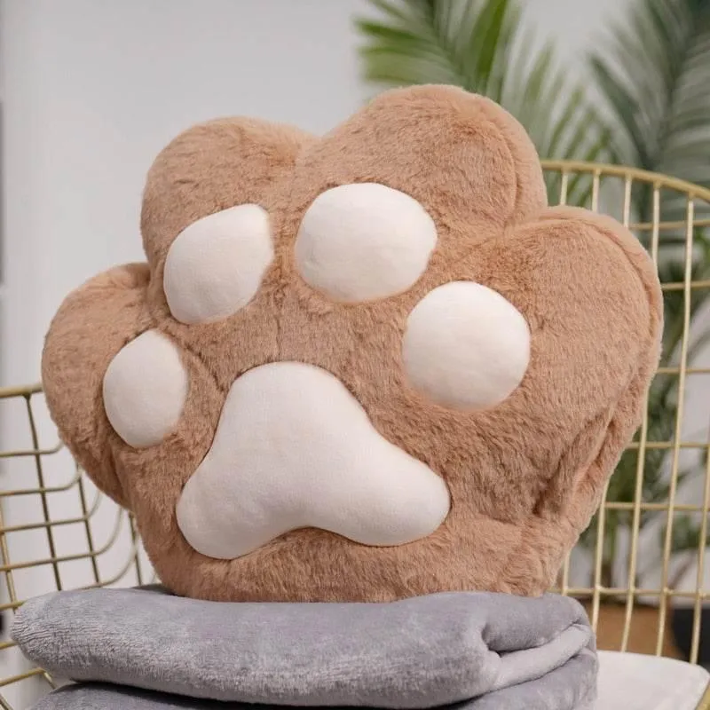 Fluffy Bear Paw Hand Warmer - Cozy Plush Heating Pad