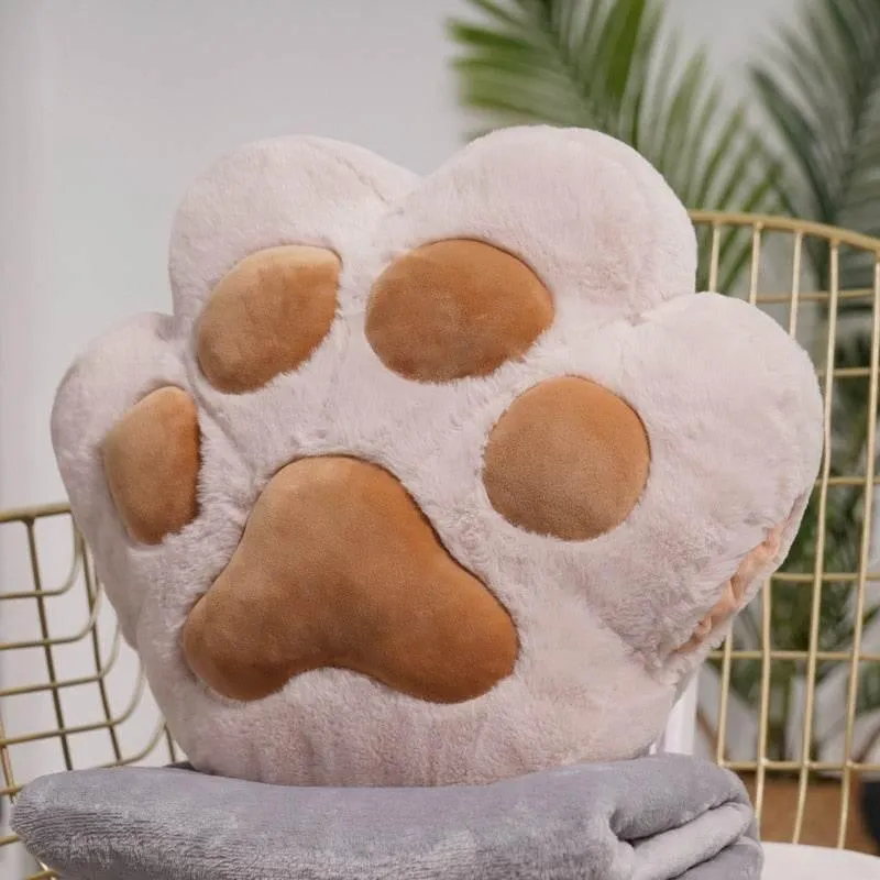 Fluffy Bear Paw Hand Warmer - Cozy Plush Heating Pad