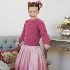 Fluffy Knit Sweater || Pink