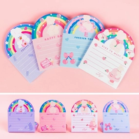 Fluffy Rainbow Cute Rabbit Memo Pad