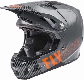 Fly Racing Adult Formula CC Primary Helmet (Grey/Orange, X-Small)
