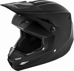 Fly Racing Kinetic Straight Edge Helmet (Matte Black, Youth Small)