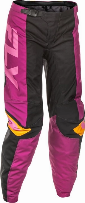 Fly Racing Women's F-16 Pants (Black/Mauve/Yellow, US 09/10)