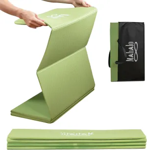 Foldable Yoga Mat   Carry Bag, 6mm 7-fold Workout Mat, Easy to Store, Anti-Slip Folding Exercise Mat for Yoga, Pilates, Home Workouts, and Floor Exercises