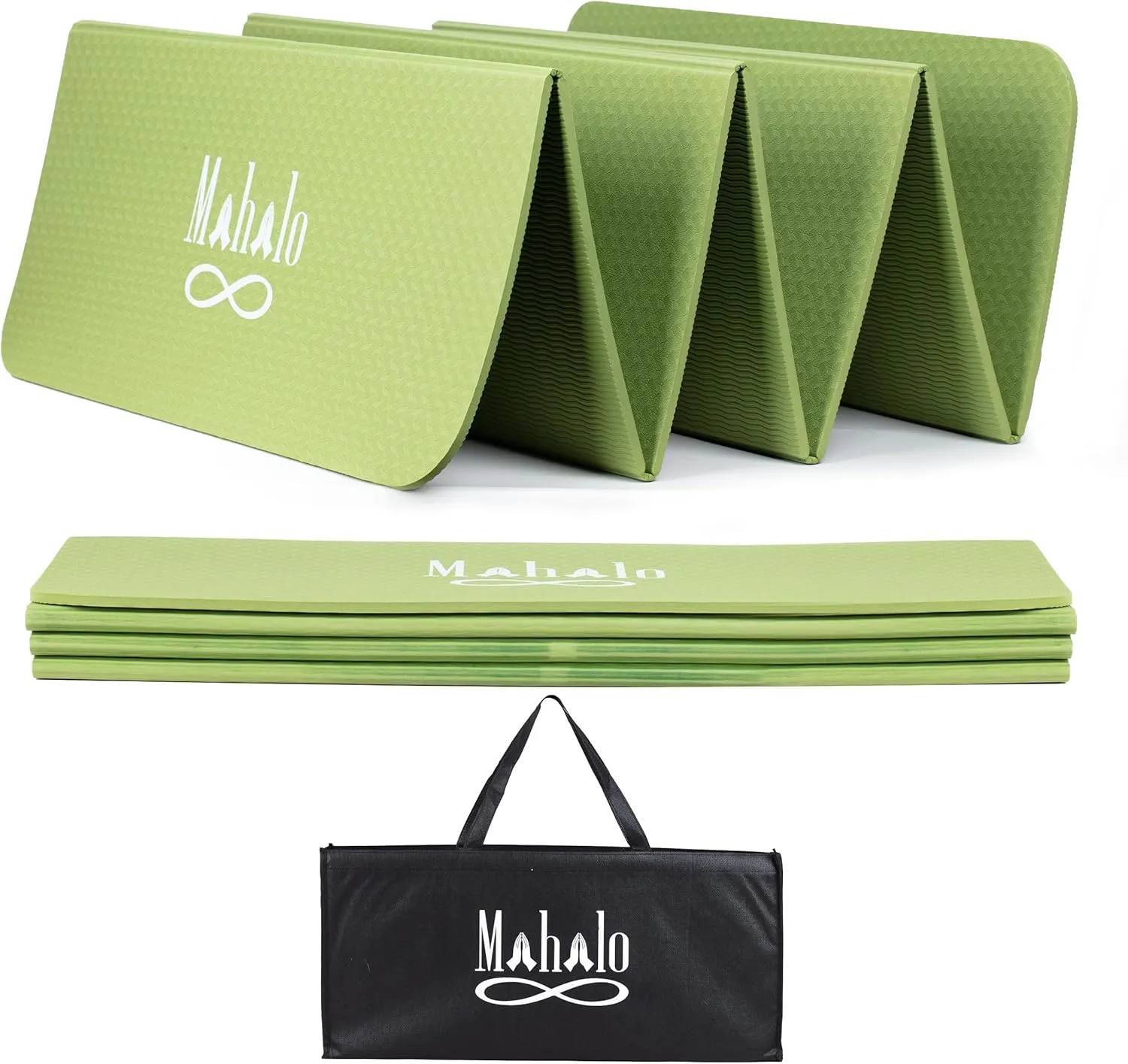 Foldable Yoga Mat   Carry Bag, 6mm 7-fold Workout Mat, Easy to Store, Anti-Slip Folding Exercise Mat for Yoga, Pilates, Home Workouts, and Floor Exercises
