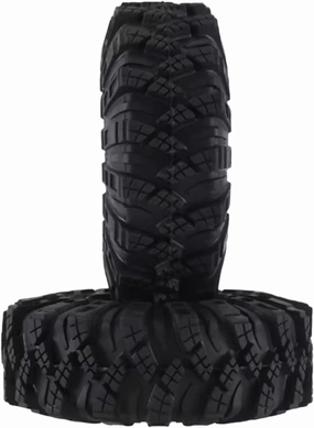 for Axial for SCX24 for FMS for FCX24 for Enduro24 4PCS 62Mm 1.0 Inch Wheel Tires Soft Mud for Terrain Rubber Tyres for 1/24 RC Crawler Car Rc Car Tires