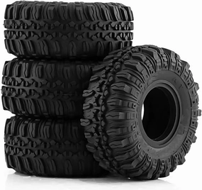 for Axial for SCX24 for TRX4M for AX24 Parts 4PCS Soft Rubber Wheel Tires for Rock for Terrain for 1/18 RC Micro Crawler Car Rc Car Tires