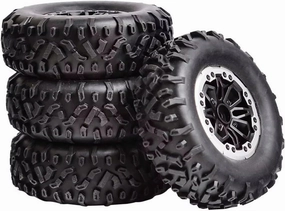 for C24 4 Pieces RC Crawler Tires Tyres Set 1/12 and 1/16 Scale 72mm Wear Resistant Accessories Soft Tire Wheels Replacement Rc Car Tires