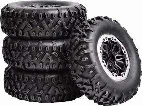 for D90 for MN98 99S for WPL for C14 24 34 for B14 24 for P06 for LD1297 1299 RC Car Upgrade Parts Accessories 4pcs 64mm Soft Tire Wheel RC Vehicle Wheels Tires