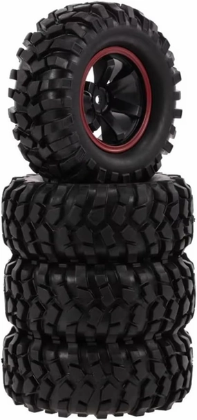 for Tamiya for CC01 for D90 701A 4PCS 1/10 1.9Inch Off Road Climb for Rock Crawler Car Tires for Super Soft 96MM Rubber Tyre Wheel Rim Hex 12MM Rc Car Tires