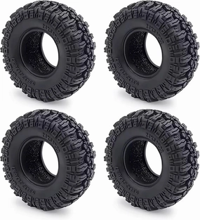for TRX-4M 1/18 for Axial for SCX24 1/24 RC Crawler Car Upgrade Parts 4Pcs 1.0inch Soft Rubber Wheel Tires Rc Car Tires(C)